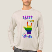 Sassy sinds geboorte Tri-Blend shirt (Voorkant volledig)
