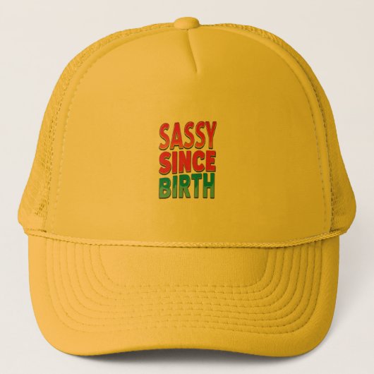 Sassy sinds geboorte trucker pet (Voorkant)