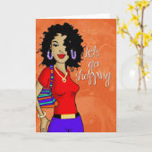 Sassy Sista's briefkaart (Gele Bloem)