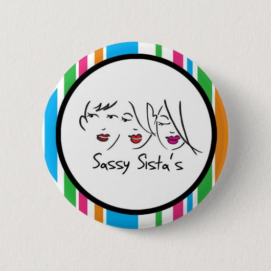 Sassy Sista's logo-knop Ronde Button 5,7 Cm (Voorkant)