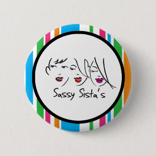 Sassy Sista's logo-knop Ronde Button 5,7 Cm