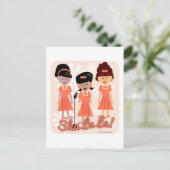 Sassy Sixties Girl Group Briefkaart (Staand voorkant)