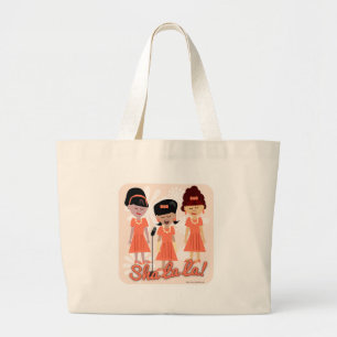 Sassy Sixties Girl Group Cute Retro Music Design Grote Tote Bag