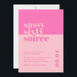 Sassy Sixty Soirée 60e verjaardag uitnodiging<br><div class="desc">Vier een mijlpaal verjaardag met onze gedurfde en sassy 60ste verjaardag uitnodiging! Ontworpen om een statement te maken, is deze uitnodiging perfect voor iedereen die op zoek is naar een stijlvolle en onvergetelijke soirée. Het thema van "Sassy, Sixty Soirée" zet de toon voor een leuk evenement dat je gasten aan...</div>