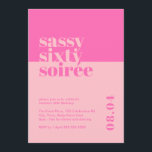 Sassy Sixty Soirée 60e verjaardag uitnodiging<br><div class="desc">Vier een mijlpaal verjaardag met onze gedurfde en sassy 60ste verjaardag uitnodiging! Ontworpen om een statement te maken, is deze uitnodiging perfect voor iedereen die op zoek is naar een stijlvolle en onvergetelijke soirée. Het thema van "Sassy, Sixty Soirée" zet de toon voor een leuk evenement dat je gasten aan...</div>
