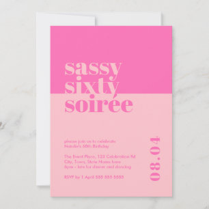 Sassy Sixty Soirée 60e verjaardag uitnodiging