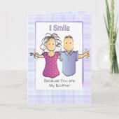 Sassy Snarky Brother Cartoon Funny Verjaardag Kaart (Voorkant)