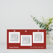 Sassy Snowflake-fotokaart Feestdagenkaart (Staand voorkant)