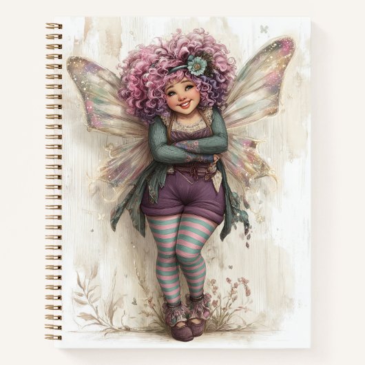 Sassy Sparkle Fairy of Mischief Magic and Dreams Notitieboek (Voorkant)
