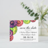 Sassy Spring Flowers Modern Wedding Save the Date Aankondigingskaart (Staand voorkant)