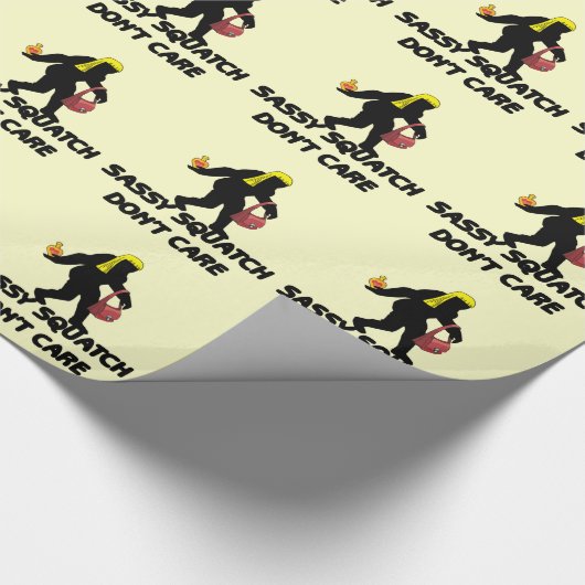 Sassy Squatch maakt het echt niet uit Cadeaupapier (Hoek)