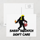 Sassy Squatch maakt niet uit Briefkaart (Voorkant / Achterkant)