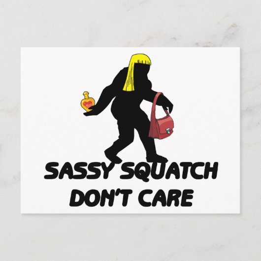 Sassy Squatch maakt niet uit Briefkaart (Voorkant)