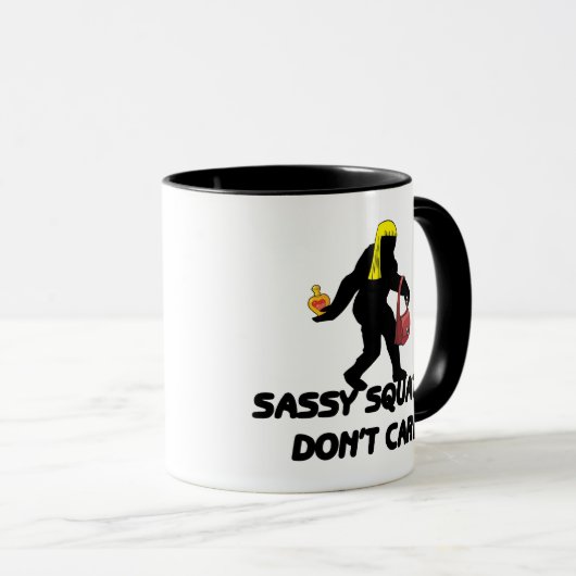 Sassy Squatch maakt niet uit Mok (Voorkant rechts)