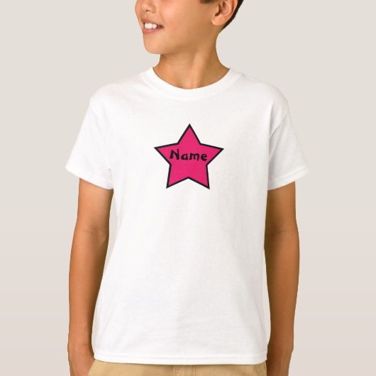 Sassy Star Pink en Black Girls Custom Shirt (Voorkant)