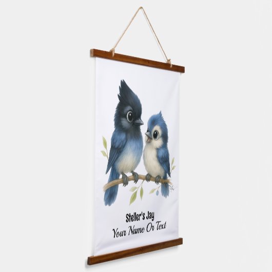 Sassy Steller's Jay Hangend Wandkleed (Gebogen)