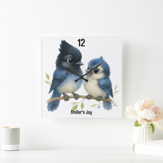 Sassy Steller's Jay Vierkante Klok (Huis)