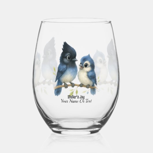 Sassy Steller's Jay Wijnglas Zonder Voet (Voorkant)