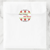 Sassy Stippen gepersonaliseerd Kerst sticker (Tas)