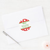 Sassy Stippen kerstAdresetiketten Ronde Sticker (Envelop)