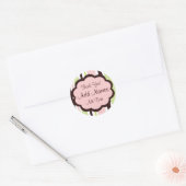 Sassy streep roze en bruin bruiloft gunst Sticker (Envelop)