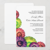 Sassy Summer Flowers Modern Wedding Kaart (Voorkant / Achterkant)