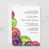 Sassy Summer Flowers Modern Wedding Kaart (Voorkant)