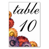 Sassy Summer Flowers Moderne Trouwtafel Kaart (Achterkant)