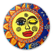 Sassy Sun Ceramic Knob Keramische Knop (Voorkant)