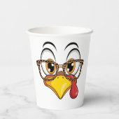 Sassy Thanksgiving Turkey Papieren Bekers (Achterkant)