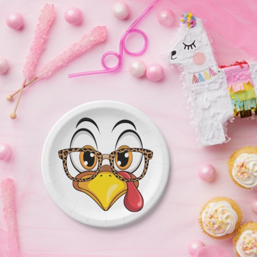 Sassy Thanksgiving Turkey  Papieren Bordje (Feest)