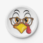Sassy Thanksgiving Turkey  Papieren Bordje (Voorkant)