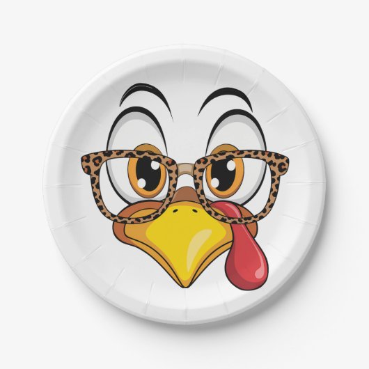 Sassy Thanksgiving Turkey  Papieren Bordje (Voorkant)