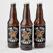 Sassy Turkije Matching Familie Thanksgiving Party Bier Etiket (Flessen)