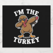 Sassy Turkije Matching Familie Thanksgiving Party Bier Etiket (Enkel label)