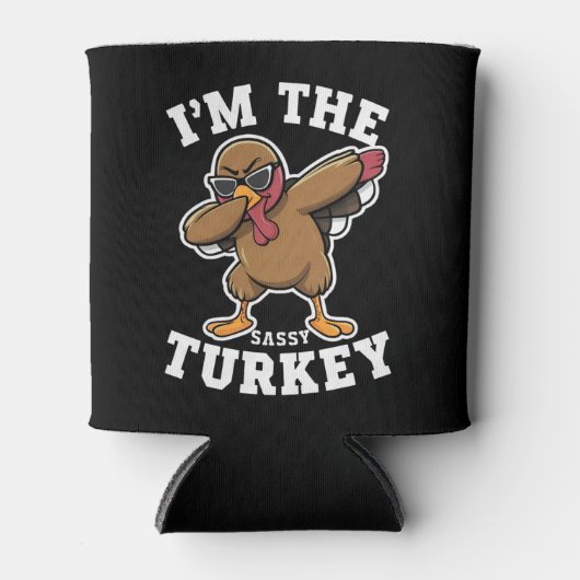 Sassy Turkije Matching Familie Thanksgiving Party Blikjeskoeler (Voorkant)