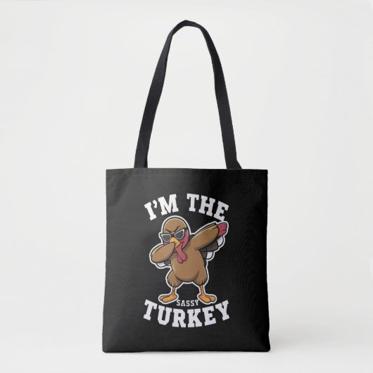 Sassy Turkije Matching Familie Thanksgiving Party Tote Bag (Voorkant)
