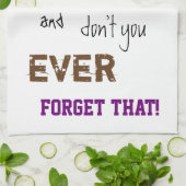 Sassy Typographic Custom Name Kitchen Towel Theedoek (Gevouwen)