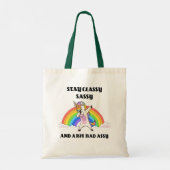 Sassy Unicorn Classy Sassy en Bad Assy Tote Bag (Achterkant)