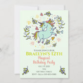 Sassy Unicorn Magical Birthday Kaart (Voorkant)