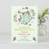 Sassy Unicorn Magical Birthday Kaart (Staand voorkant)