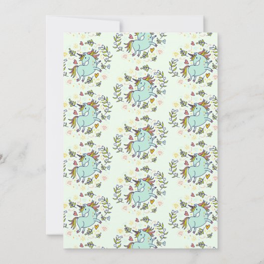 Sassy Unicorn Magical Birthday Kaart (Achterkant)