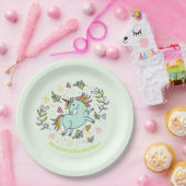 Sassy Unicorn Magical Birthday Papieren Bordje (Feest)