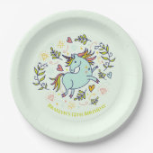 Sassy Unicorn Magical Birthday Papieren Bordje (Voorkant)