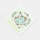 Sassy Unicorn Magical Birthday Servet (Hoek)