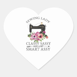 Sassy van de klasse van de naaigarij en een beetje hart sticker