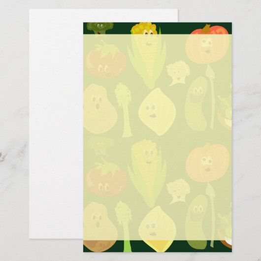 Sassy Veggies! Briefpapier (Voorkant / Achterkant)