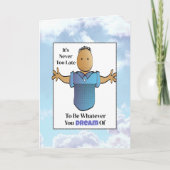 Sassy Verjaardaggrap Afro-Amerikaanse Cartoon Kaart (Voorkant)