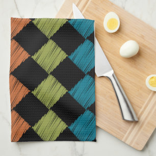 Sassy Vierkante Design van de Diamant Ikat Theedoek