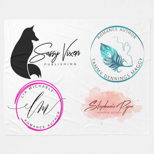 Sassy Vixen Logos Custom Fleece Blanket, 60 x 80 i Deken (Voorkant (Horizontaal))